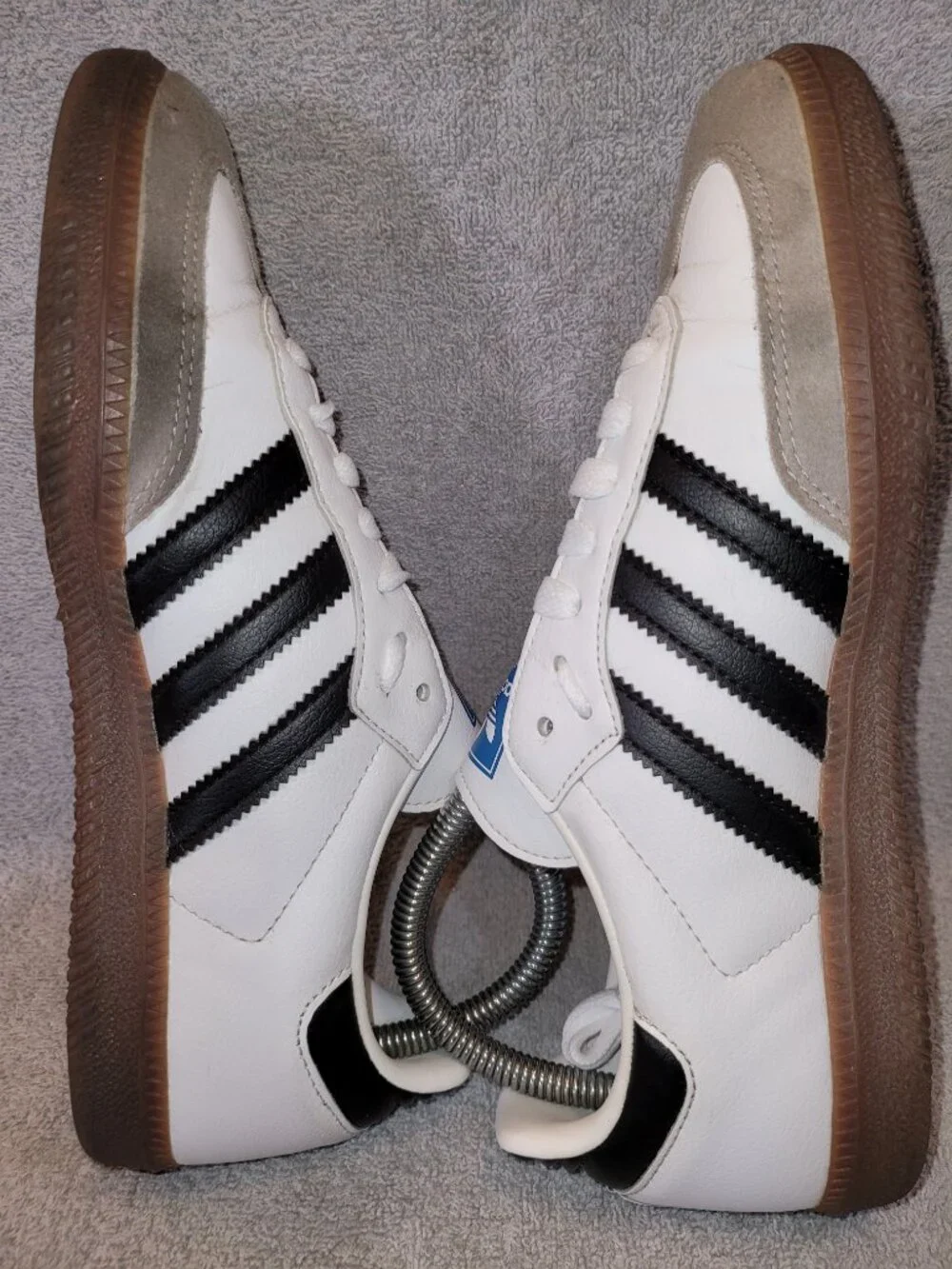 Adidas Samba VEGAN Men's Size 6 White Black Brown Gum Sneakers H01877 (#2259)